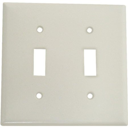 EATON WIRING DEVICES Wallplate, 412 in L, 4916 in W, 2 Gang, Thermoset, White, HighGloss 2139W-BOX